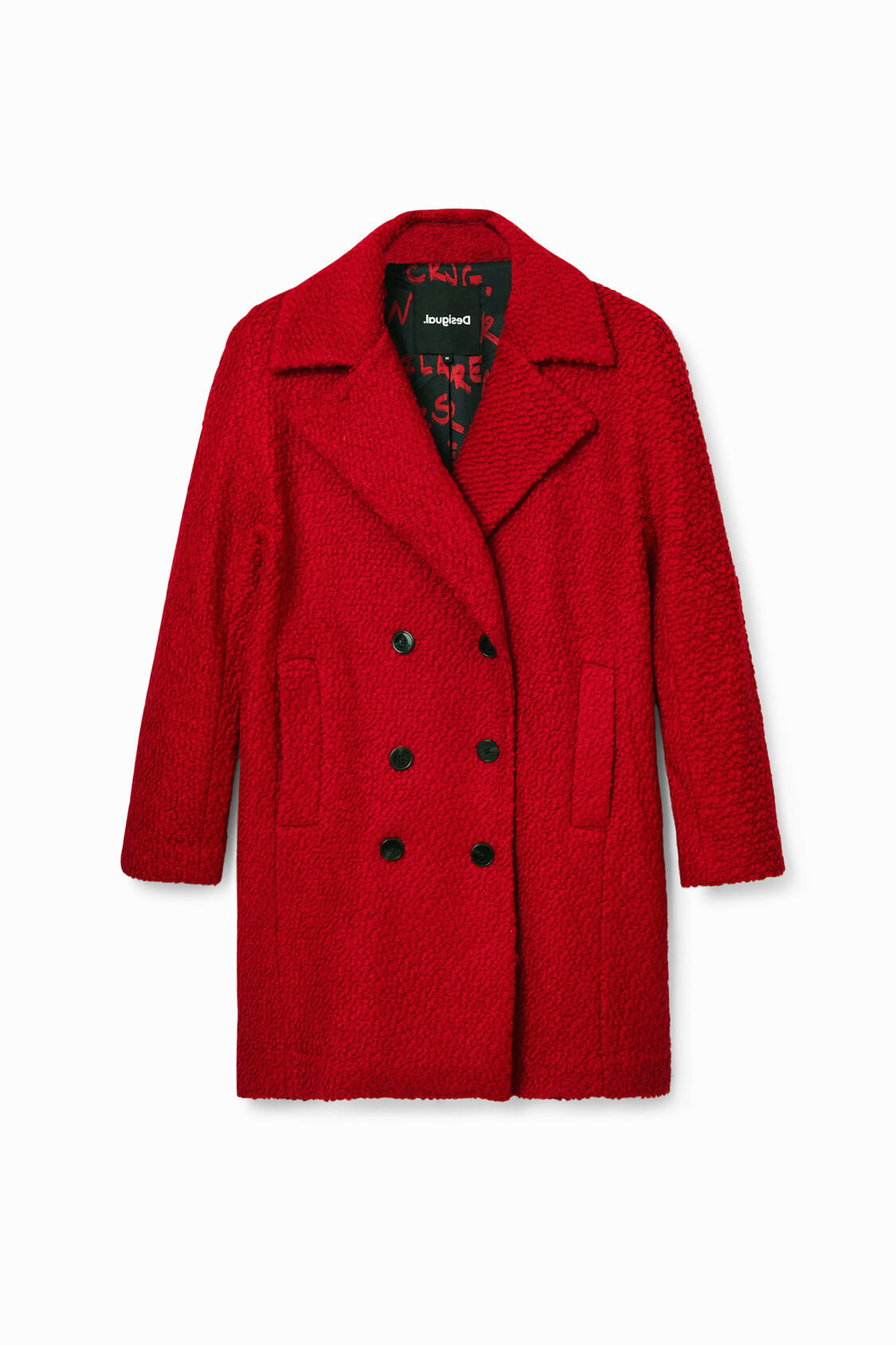 Straight wool coat | Desigual USA,CA