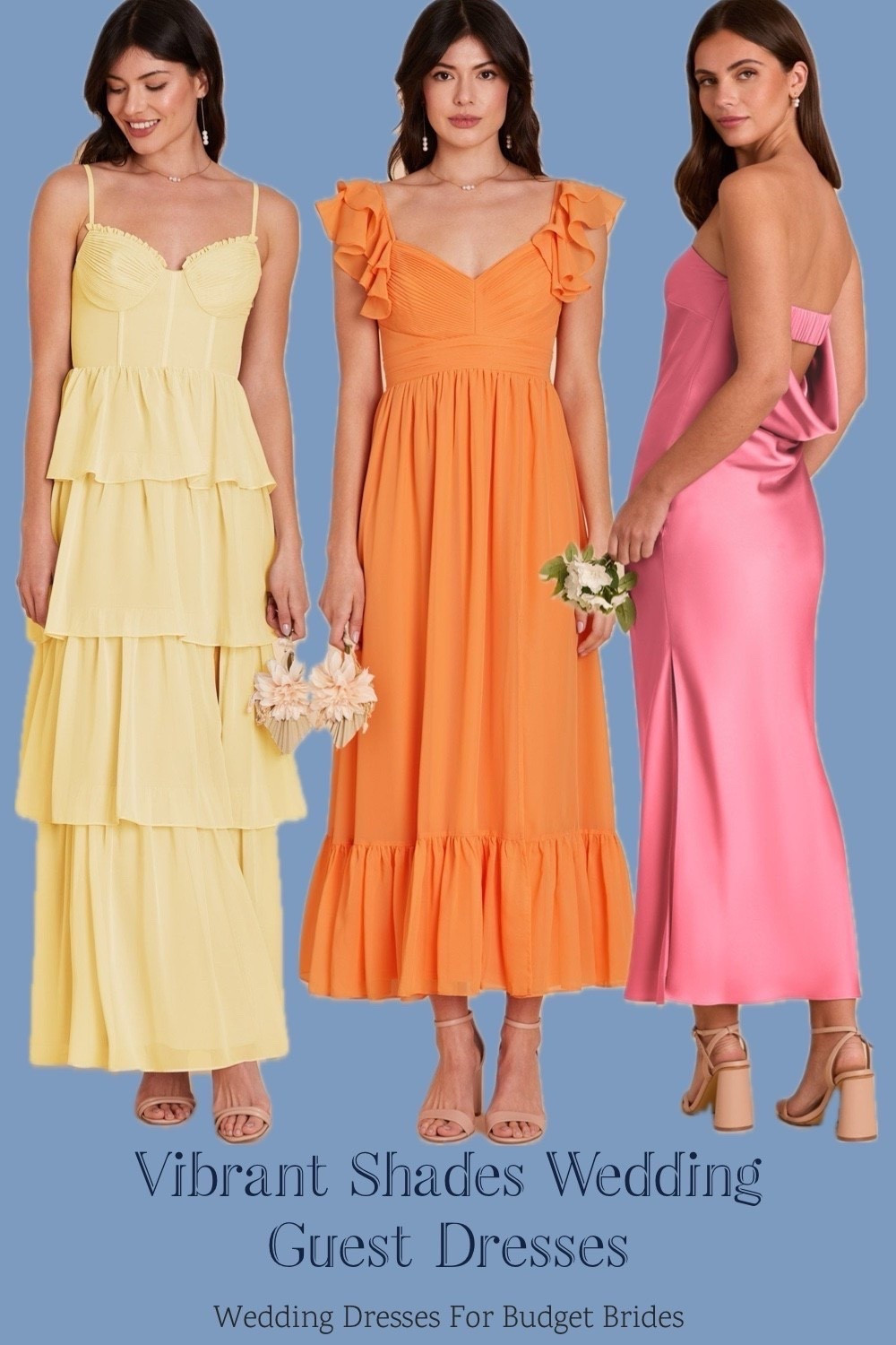 Love the vibrant energy of these bright wedding guest dresses! A great color choice for a beach, destination, or tropical wedding. 

All under $140 at Birdy Grey.

#LTKSeasonal #LTKWedding #LTKTravel