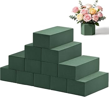 Tunnkit 12 Pcs Wet & Dry Floral Foam Blocks, 7.8" L x 3.5" W x 2.4" H | Amazon (US)