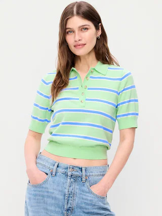 SoSoft Lite Short-Sleeve Cropped Polo | Old Navy (US)