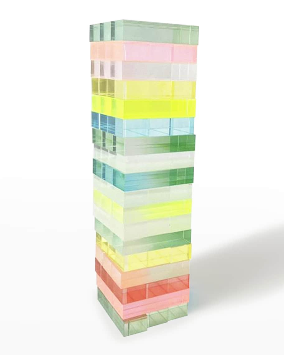 Sunnylife Lucite Jumbling Tower | Neiman Marcus