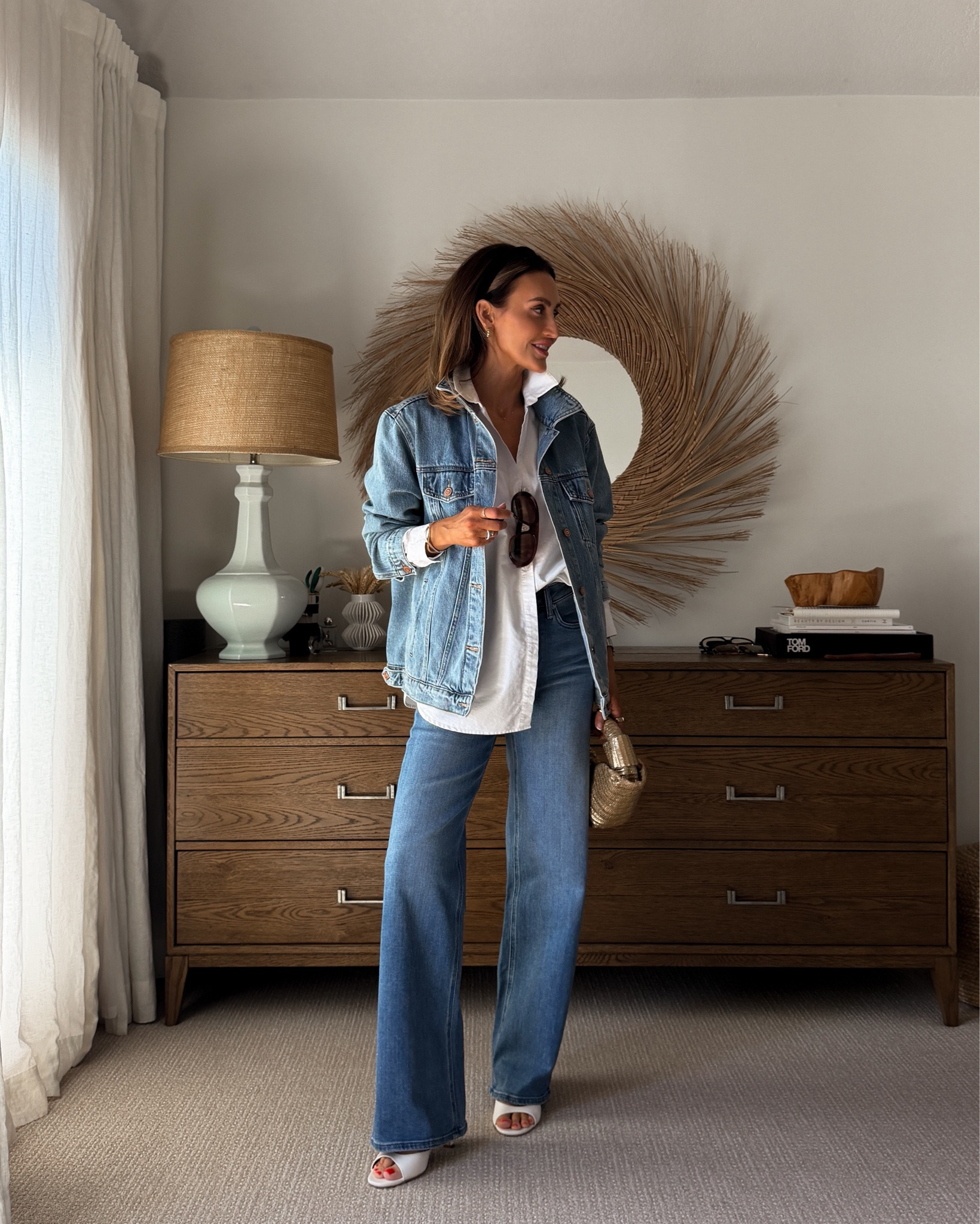 Oversized denim jacket size small
Jeans $50 feels and fits like premium denim / tts-25
Sezane cotton shirt xs

#LTKootd #LTKOver40