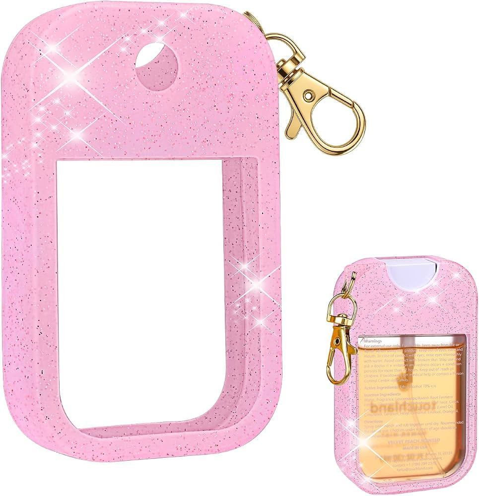 AIERSA Hand Sanitizer Spray Glitter Case Compatible with Touchland, Silicone Hand Sanitizer Case ... | Amazon (US)