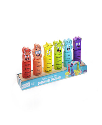 Open The Joy Sorting My Emotions Wooden Stacking Rings - Macy's | Macy's