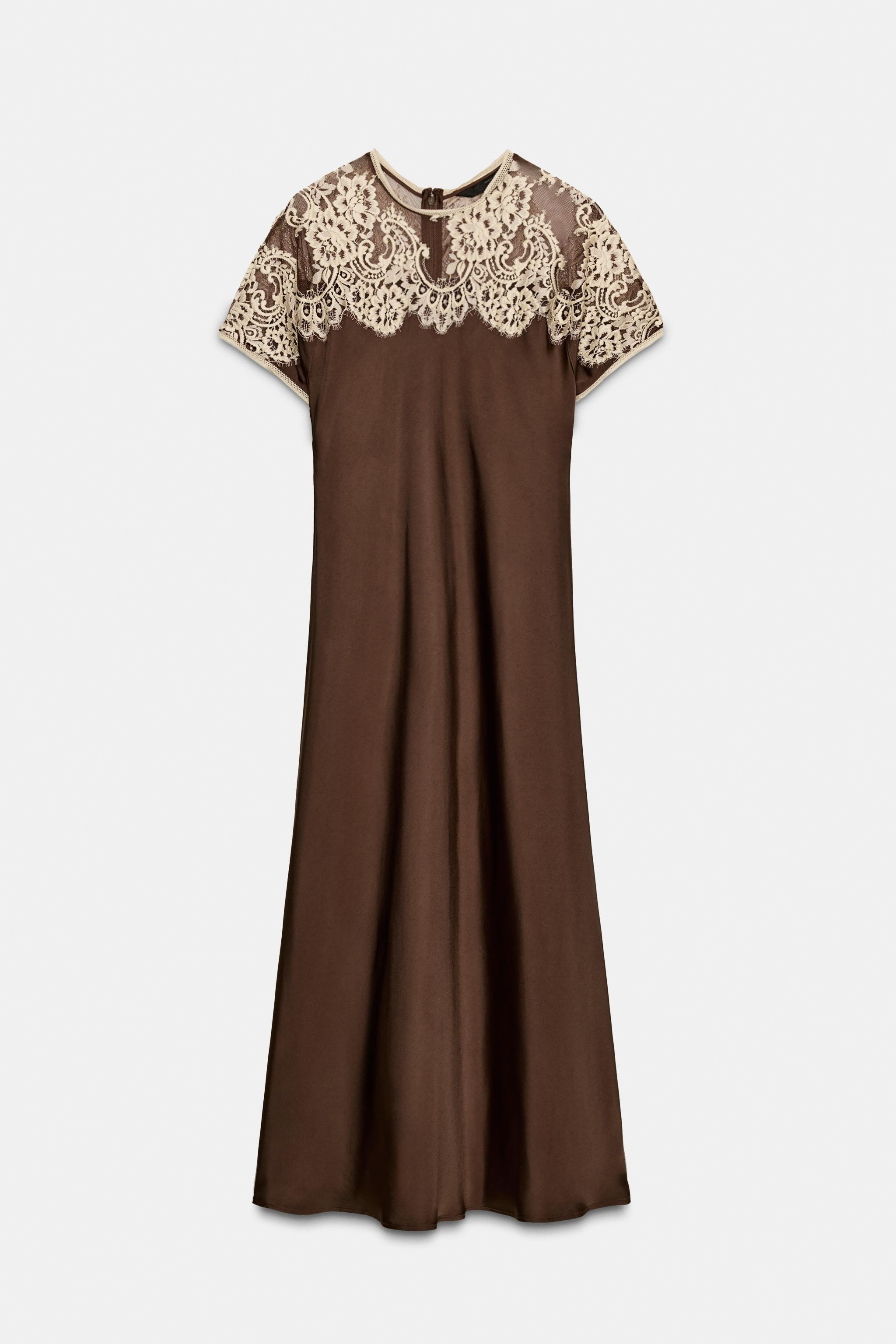 SATIN LACE DRESS ZW COLLECTION LIMITED EDITION | Zara US