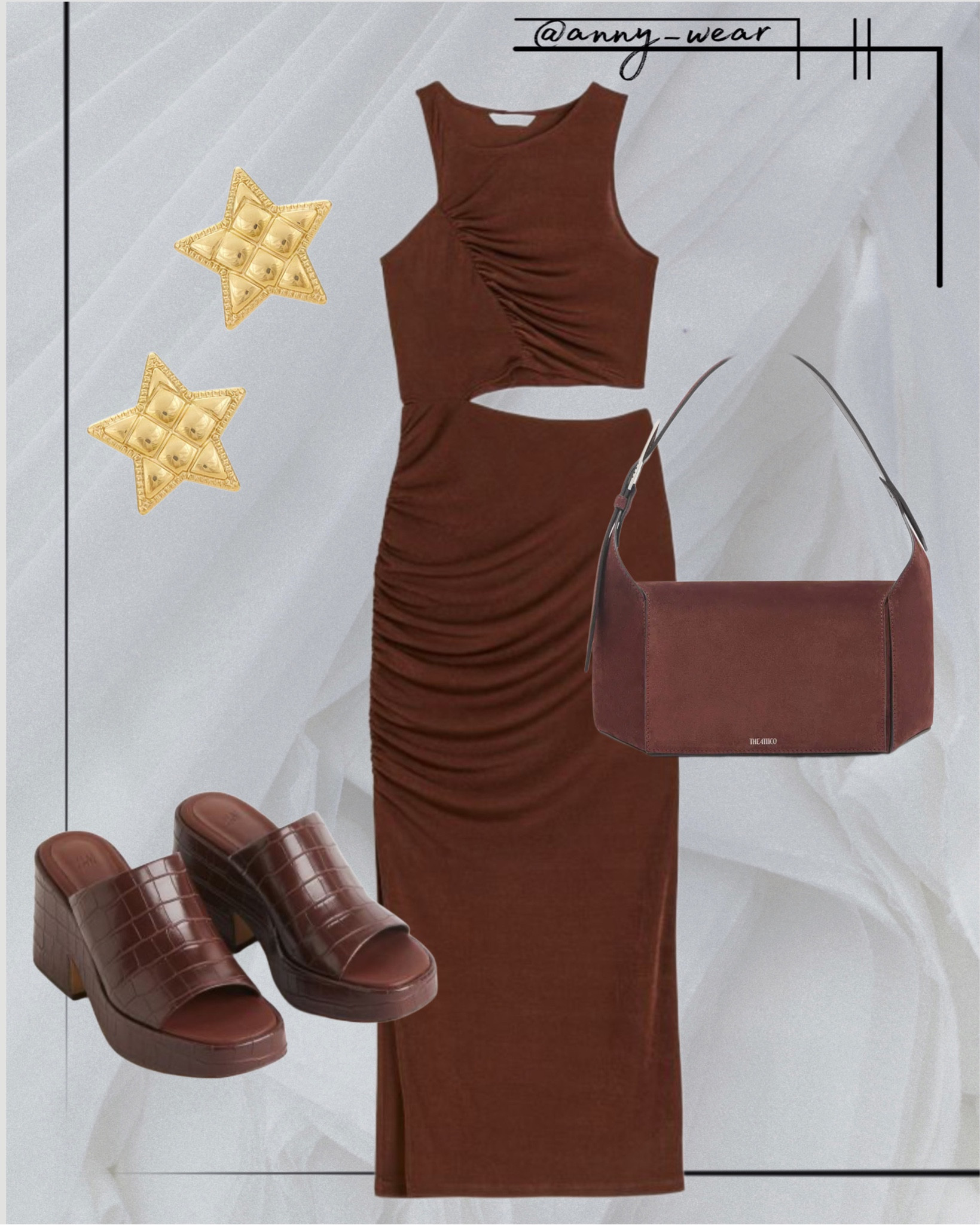 chocolate brown dress outfit