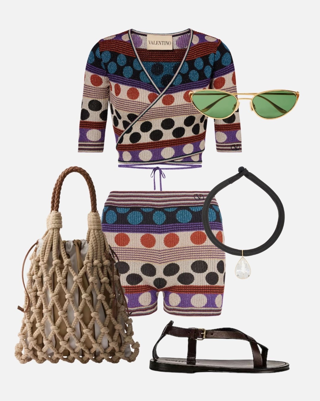OUTFIT IDEA 9: SUMMER VACATION. Sandals are YSL but linked similar. 

 