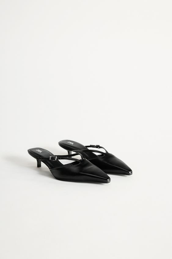 LEATHER HEELED MULES 50TH ANNIVERSARY$ 109.00Black | 2990/510/800Add to cartAddLeather slingback ... | Zara US