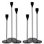 Denique Candlestick Holders 2 Sets, 6 PCS Silver Taper Candle Holders, Candlestick Holders Set fo... | Amazon (US)
