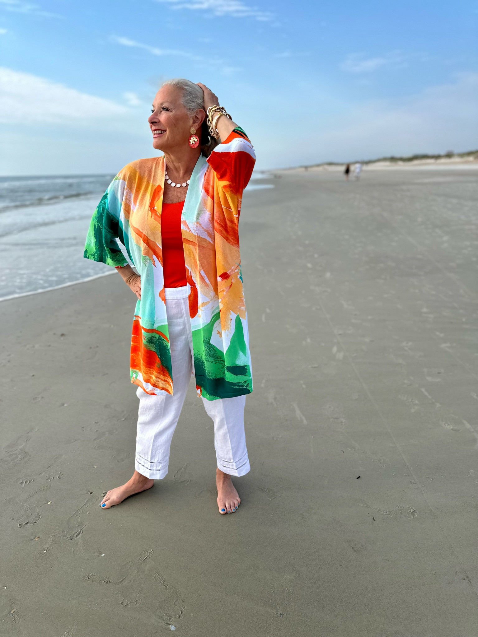 Introducing Chicos current color crush VALENCIA ORANGE 🍊 

#LTKSaleAlert #LTKOver40 #LTKStyleTip