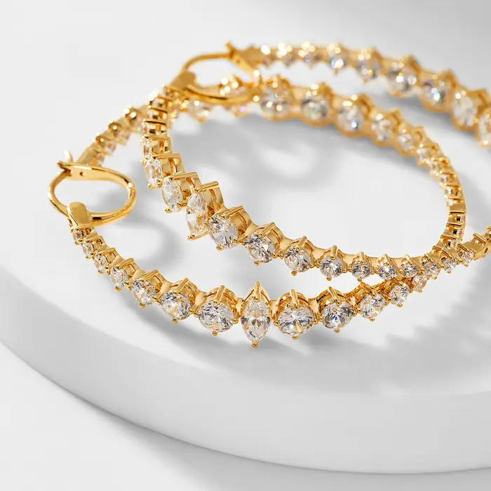Nadri Leah Statement Hoop Earrings | Nordstrom | Nordstrom