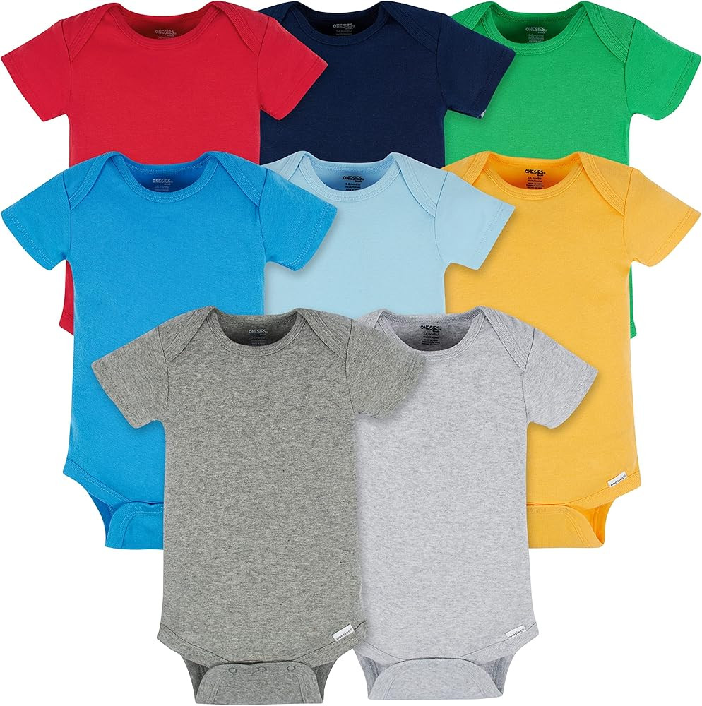 Onesies Brand baby-boys 8-pack Short Sleeve Mix & Match Bodysuits | Amazon (US)