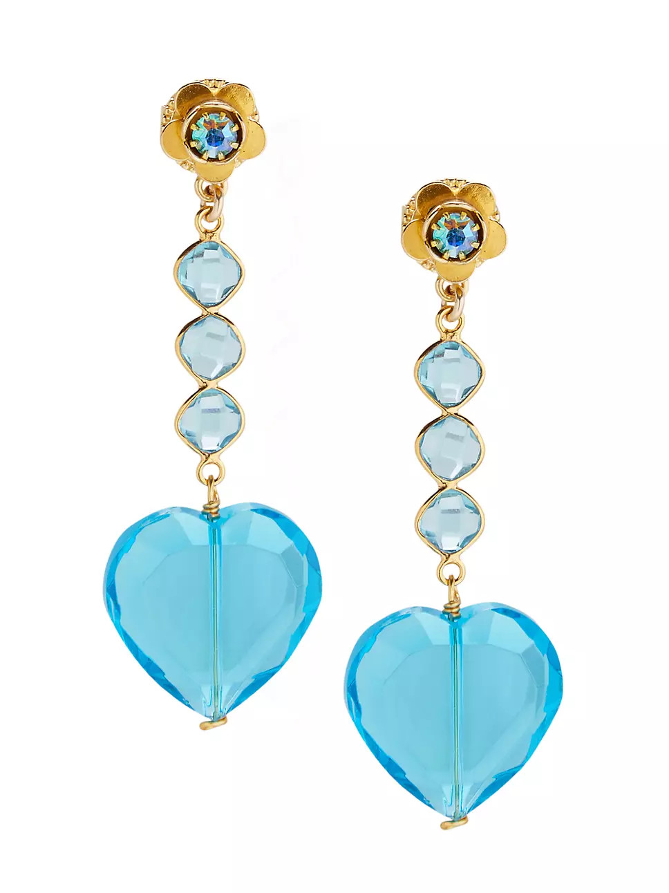 Naomi Antique 24K-Gold-Plated Semiprecious Stone & Crystal Drop Earrings | Saks Fifth Avenue