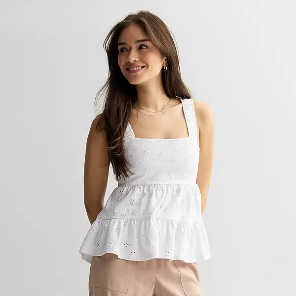 Juniors' SO\u00ae Tiered Ruffle Tank Top | Kohl's