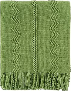 BATTILO HOME Moss Green Throw Blanket for Couch, Spring Decorative Green Blankets for Sofa, Sprin... | Amazon (US)