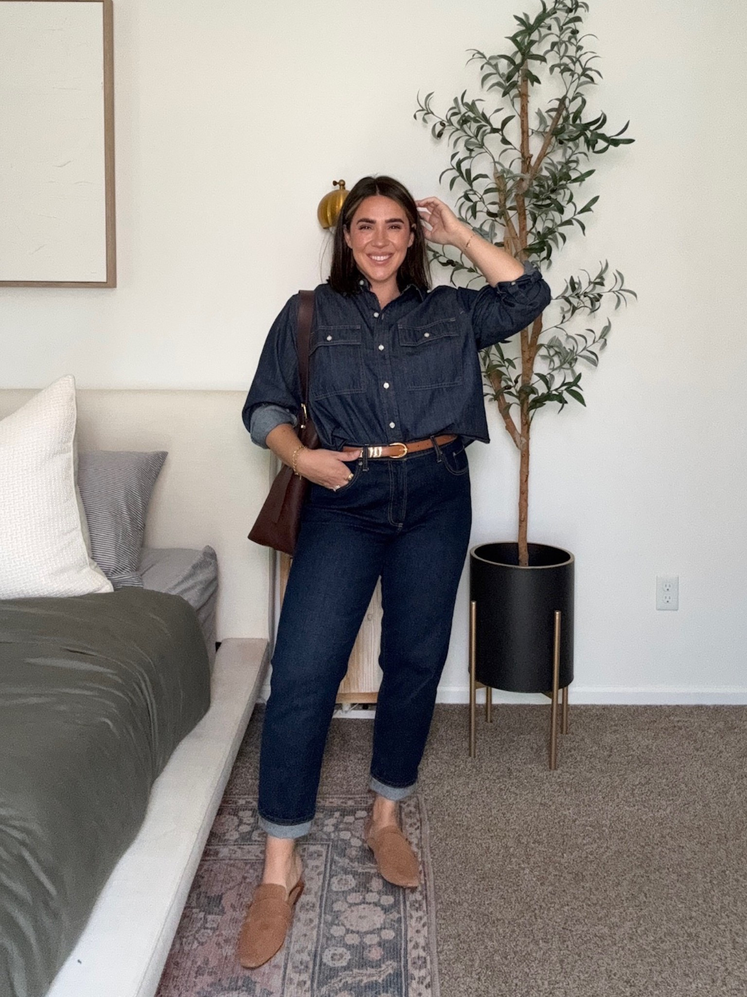The cutest denim shacket top from Walmart! I paired with the Walmart jeans and my favorite Madewell linen pants! Seriously so cute and a staple for fall! I'm in a large. 

Denim top, midsize fall outfit, Walmart fashion, fall outfits, size 10, fall basics 

#LTKFindsUnder50 #LTKSeasonal #LTKMidsize