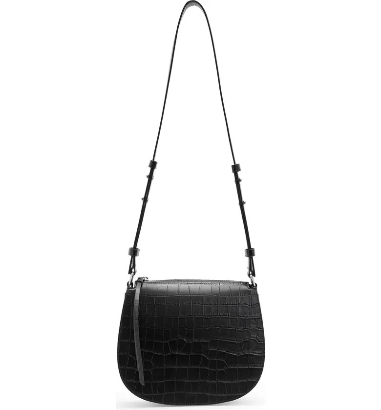 Captain Croc Embossed Leather Crossbody | Nordstrom