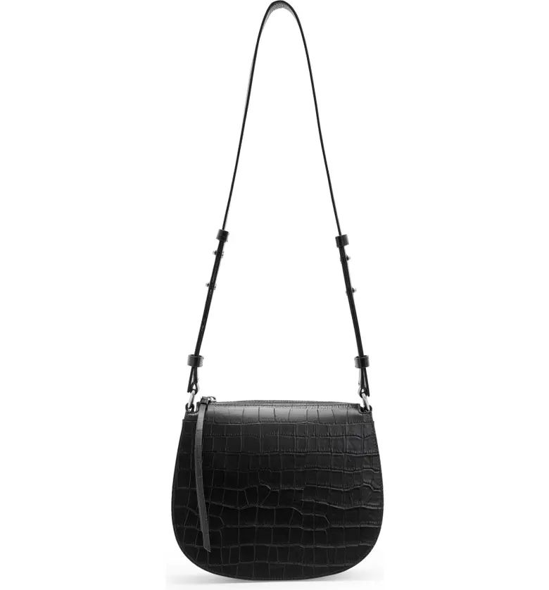 Captain Croc Embossed Leather Crossbody | Nordstrom