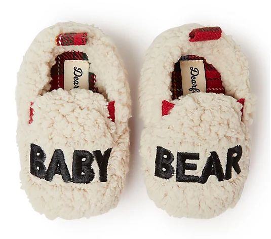 Dearfoams Baby Bear Closed Back Slippers - QVC.com | QVC