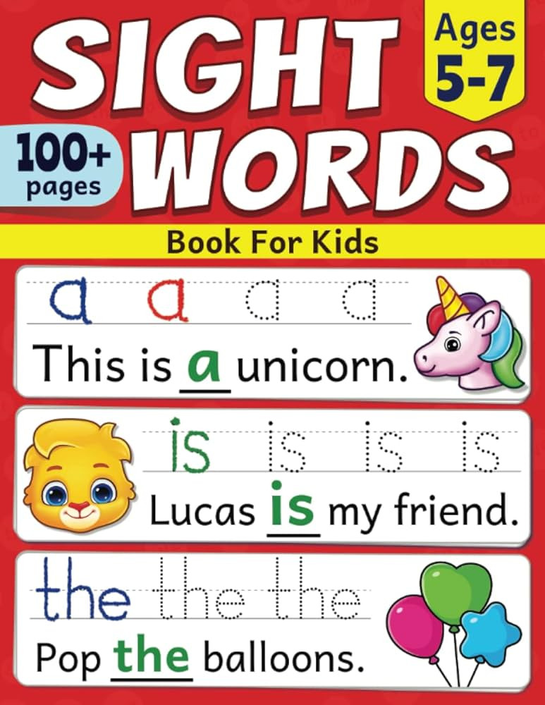 Sight Words Book For Kids: Quickly Learn First 100 Most Common Sight Words For Kindergarten, 1st ... | Amazon (US)