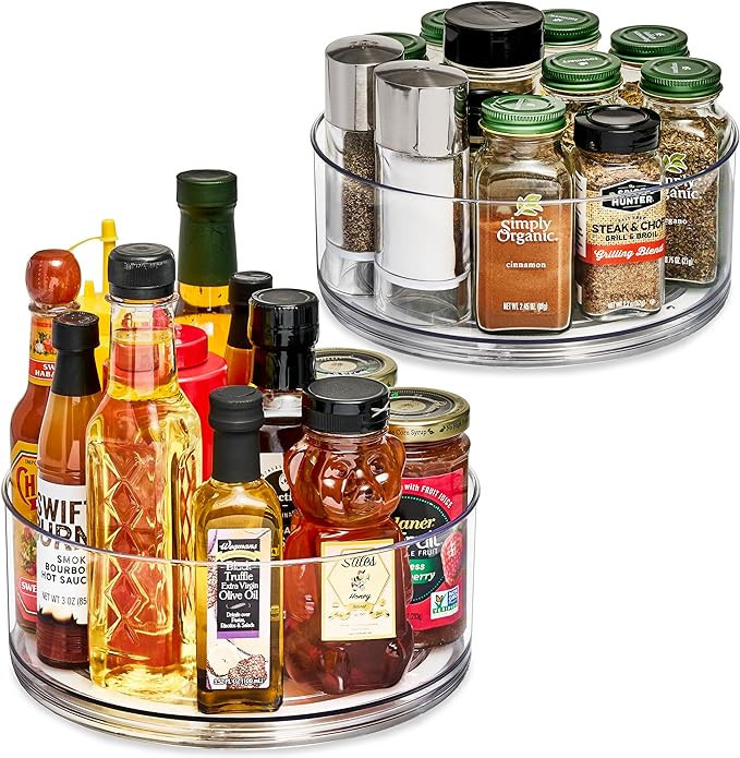 Sorbus 9 Inch Clear Lazy Susan Organizer | Lazy Susan for Refrigerator Organizing | Rotating Lazy... | Amazon (US)