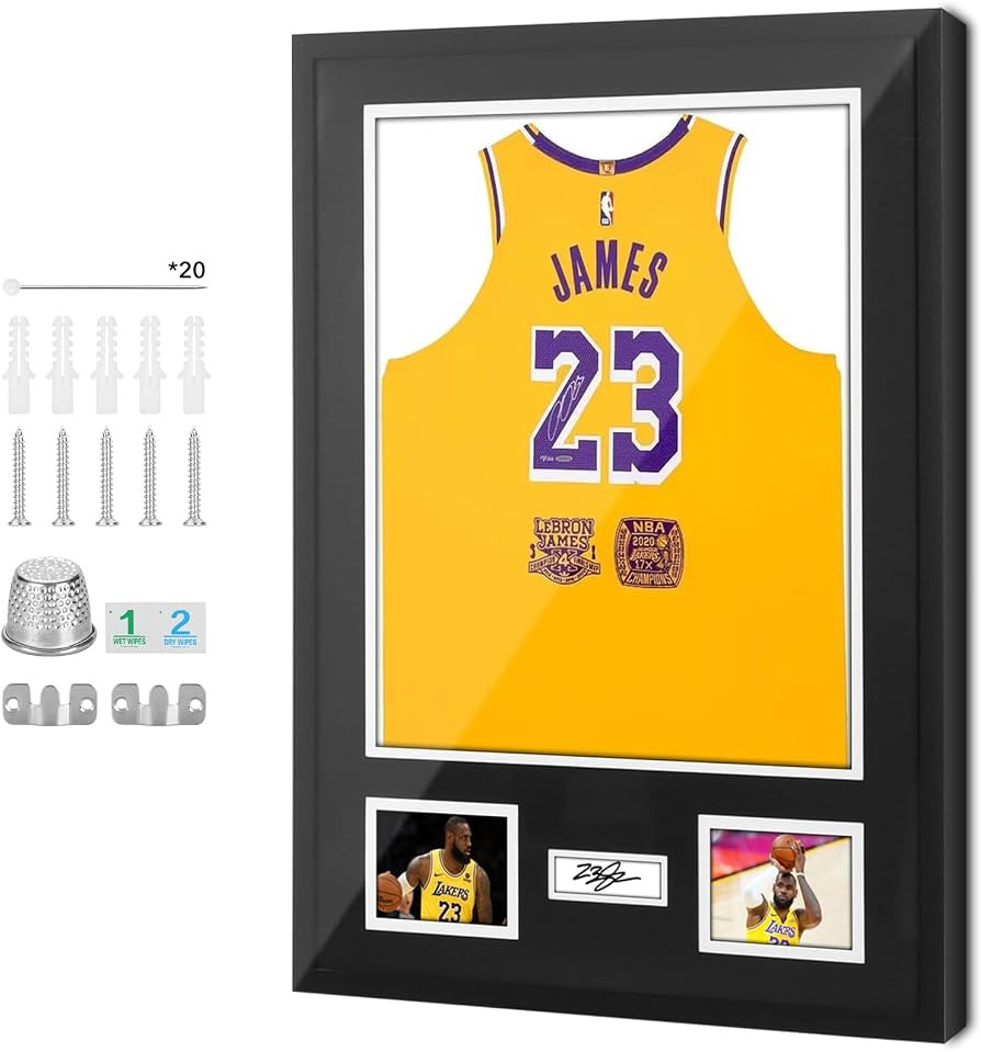 Nice C Jersey Frame Display Cases, Jersey Frame with Pictures Photos, Jersey Shadow Box Shirt Dis... | Amazon (US)