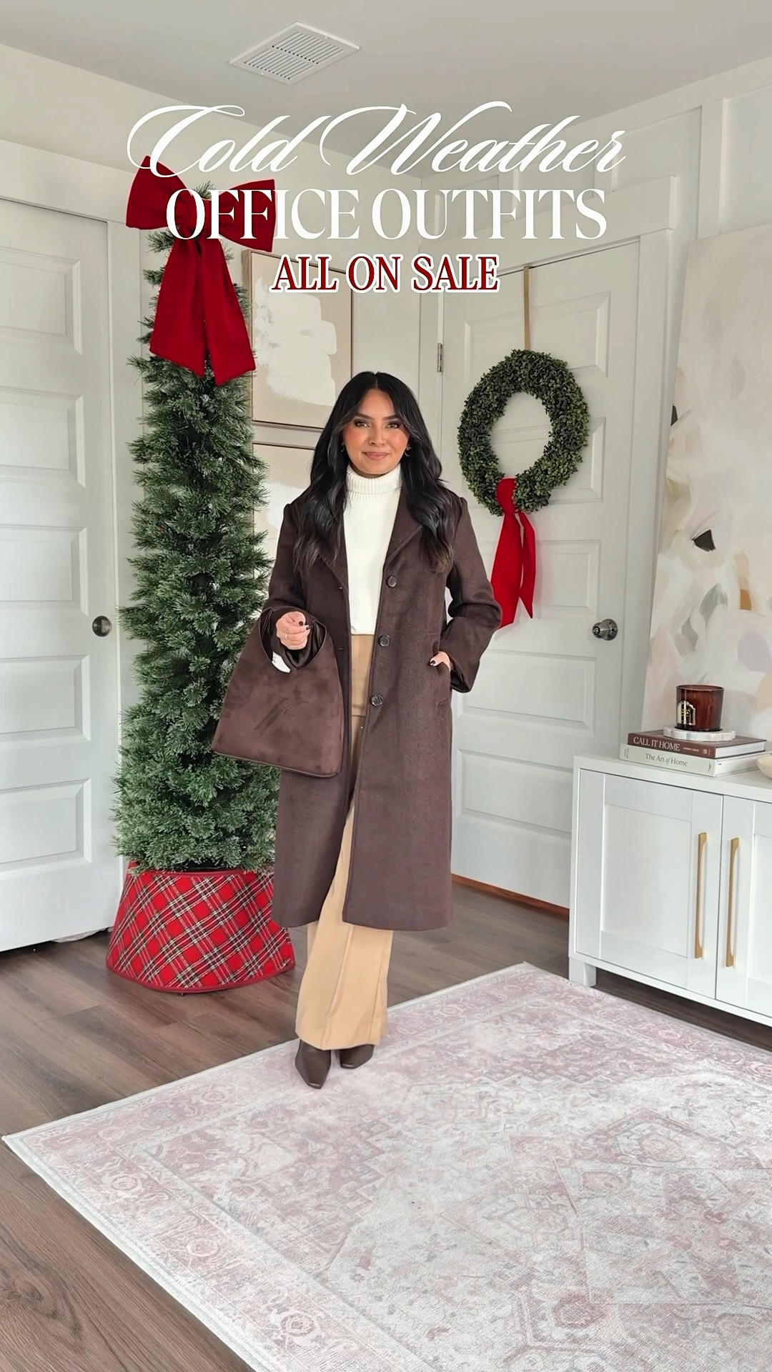 Cold Weather Workwear Outfits 
For reference: I’m 5’0, 32b bra size, and 2/26 in bottoms, pear shaped. 
*Everything I share is unaltered! TTS means true to size. Between size 5-6.6 in shoes

Polka dot top size xs petite TTS
Black flare pants size 2 petite TTS
Black coat size xs petite TTS
Black boots size 5.5 TTS
Black belt size small TTS

Ivory gold button jacket top size 0 petite TTS
Ivory pants size 2 petite TTS
Brown heels size 5 TTS
Tan turtleneck size xs petite TTS
Camel coat size xs petite TTS

Pale mauve pink jacket size 0 petite TTS
White turtleneck size xs petite TTS
Navy pants size 2 petite TTS
Tan medium brown size 5 TTS

White sweater size xs petite TTS
Tan cafe au lait pants size 2 petite TTS
Dark coffee brown coat size xs petite TTS
Brown leather boots size 5.5 TTS

Winter bloom plum blazer size 0 petite TTS
Poised plum top size xxs regular TTS
Winter bloom plum pants size 2 petite TTS
Black heels size 5 TTS - old, similar linked



cold weather workwear
winter office outfits
petite workwear
petite winter outfits
cold weather outfits
work outfits winter
9–5 winter style
petite business casual
winter capsule workwear
work coats women
warm work outfits
winter layers outfit
petite friendly outfits
office winter fashion
workwear ideas winter
Black friday
Cyber monday
Rachelmirandablog
Honeysweetpetite
#LTKCyberWeek

Comment SHOP below to receive a DM with the link to this post on my LTK ⬇ https://liketk.it/5CCmn #ltkworkwear #ltkpetite

#LTKWorkwear #LTKSaleAlert #LTKPetite