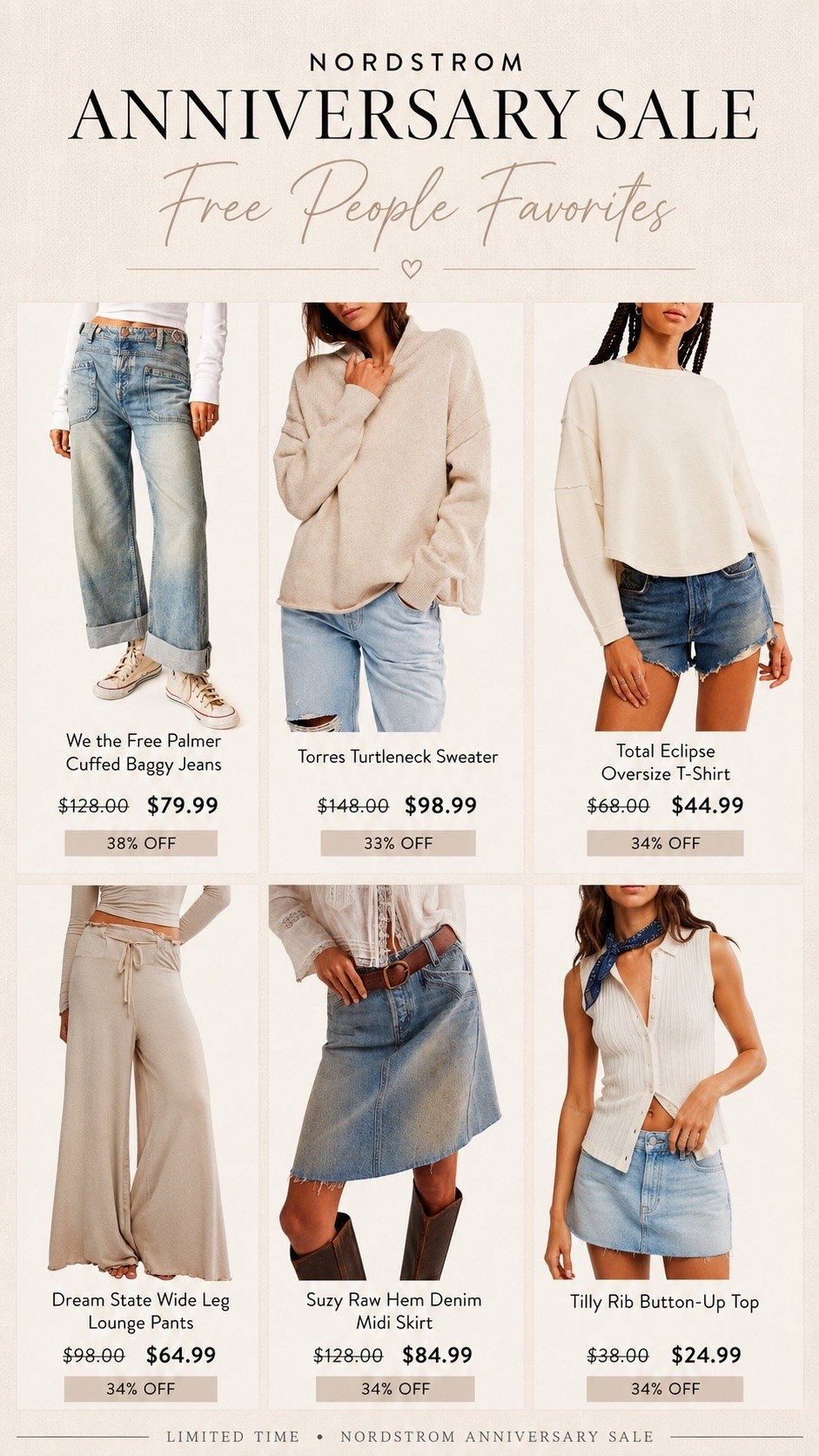 The Nordstrom Anniversary Sale is live!!! Here are my favorite Free People items that are part of the sale😍

#LTKSaleAlert #LTKootd #LTKdayinmylife