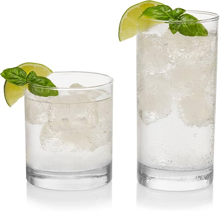 Libbey 55575 Province 24-Piece Tumbler and Rocks Glass Set, Elegant Drinkware Glasses Set with 15... | Amazon (US)