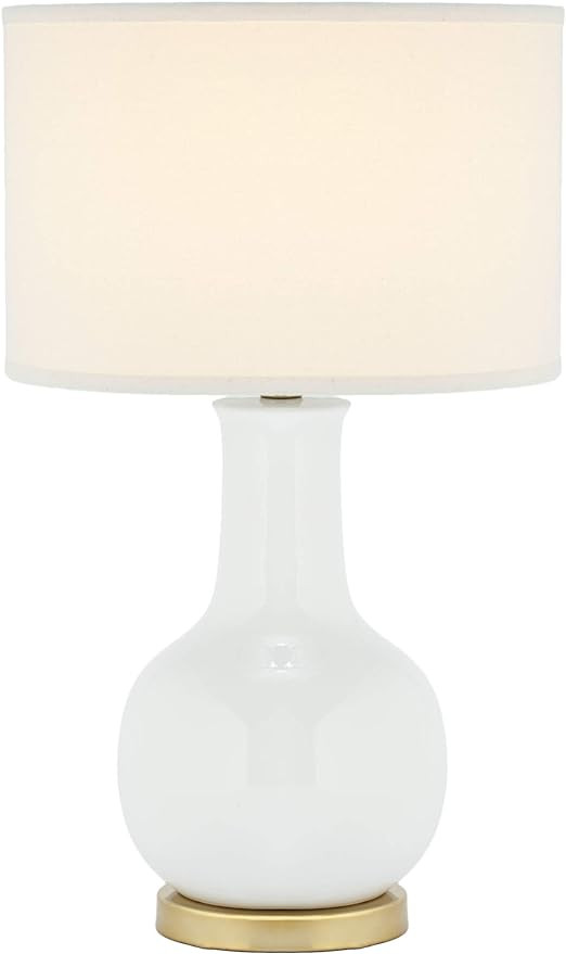 SAFAVIEH Lighting Collection Paris Modern White Ceramic 28-inch Bedroom Living Room Home Office D... | Amazon (US)