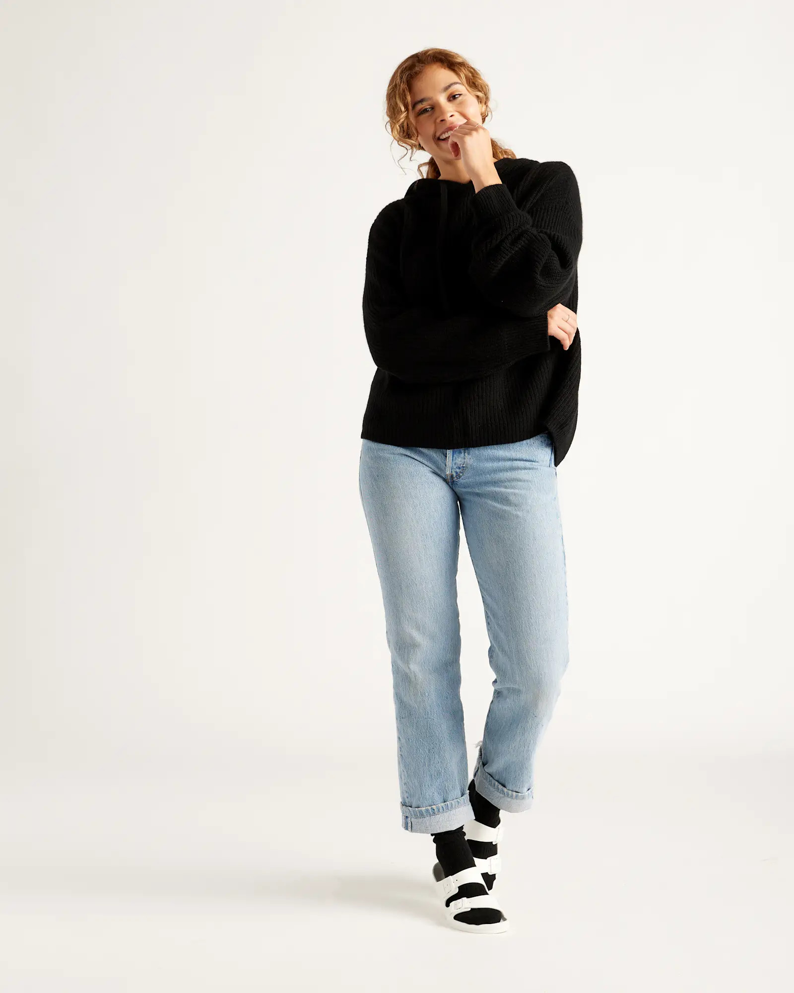 Women's Mongolian Cashmere Fisherman Pullover Hoodie | Quince