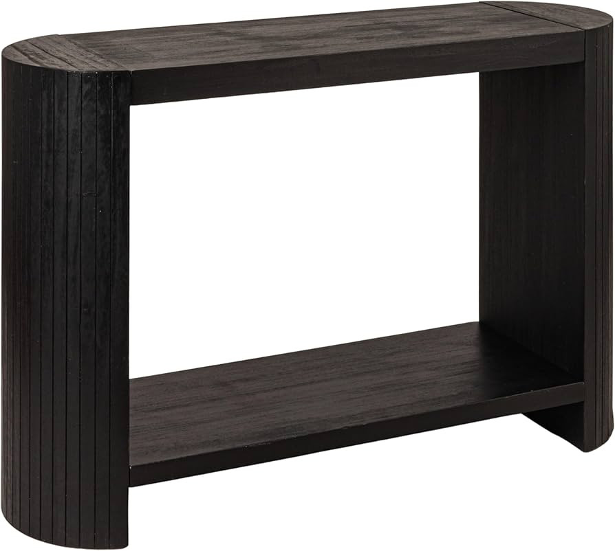 Creative Co-Op Modern Black Rounded-Edge Console Table | Amazon (US)