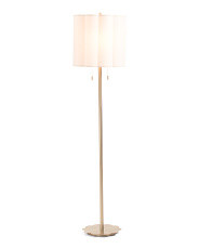 64in Double Pull Scalloped Shade Metal Floor Lamp | TJ Maxx