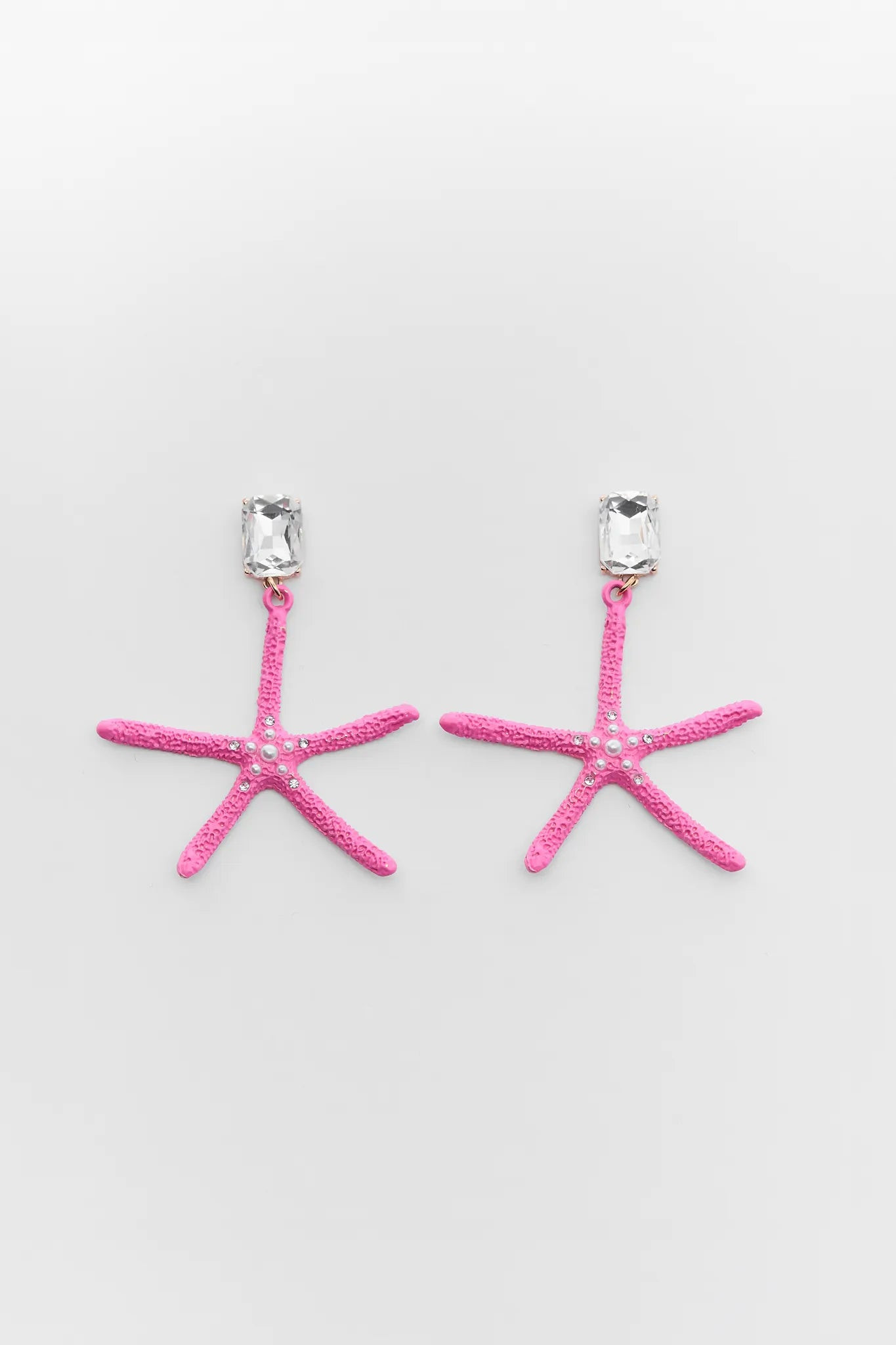 Cora Pink Starfish Earrings | Avara