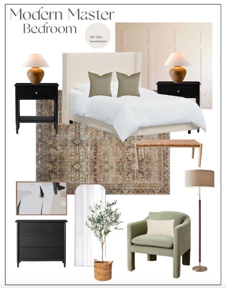 Modern master bedroom interior design inspiration. Bold neutral palette. 

#LTKhome #LTKGiftGuide