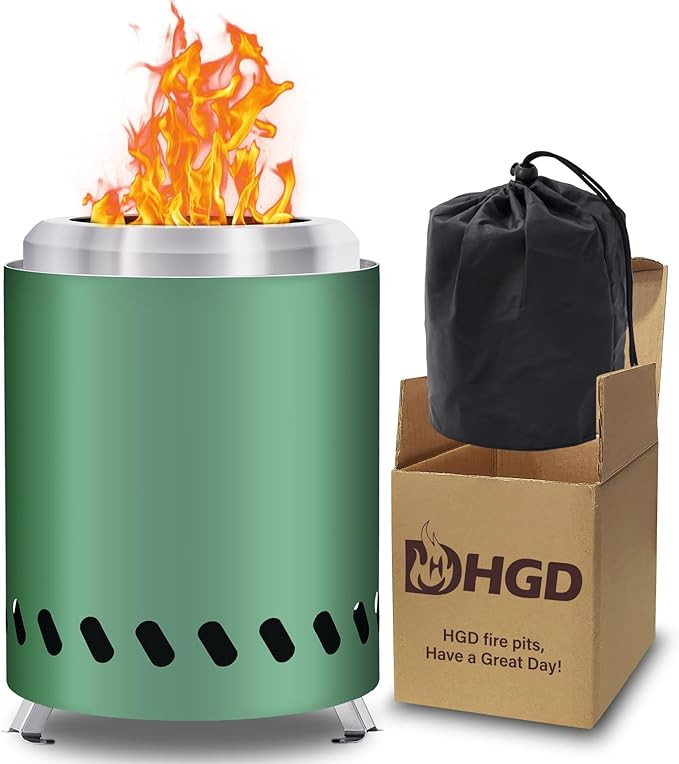 HGD 8.0 x 5.5 Inch Smokeless Firepit, Stainless Steel Fire Pits, Smokeless Fire Pit for Outside w... | Amazon (US)