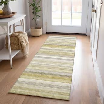 Addison Rugs Machine Washable Indoor Outdoor Chantille ACN535 Wheat 2'3 x 7'6 Runner Rug | Lowe's