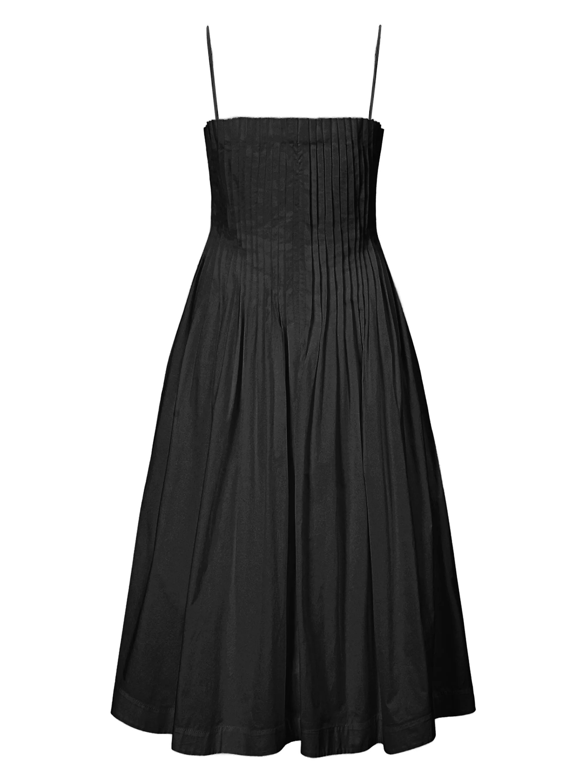 Bella Pleated Cotton-Blend Sleeveless Midi-Dress | Saks Fifth Avenue
