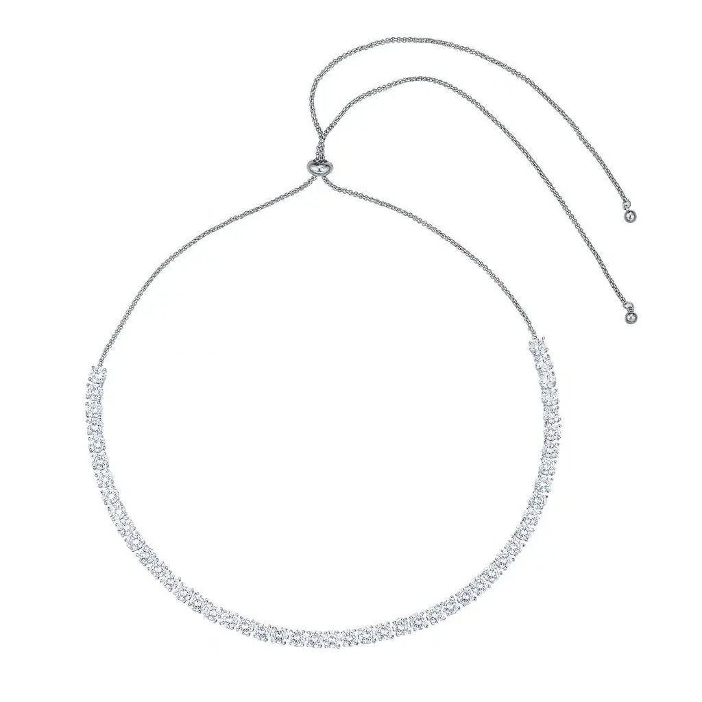 3 mm Gem Bolo Necklace in Platinum - Anna Zuckerman | Anna Zuckerman