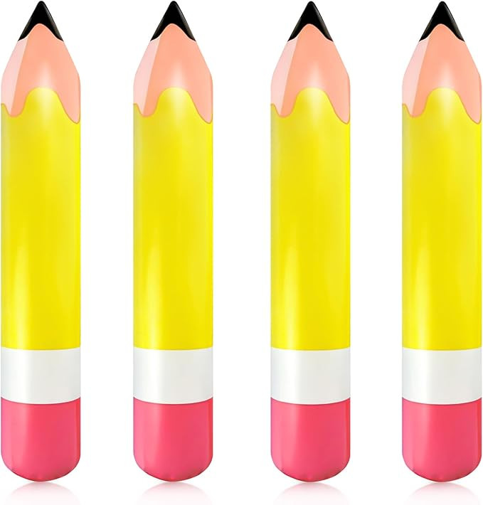 4 Pcs Large Giant Inflatable Pencil Balloon Birthday Party Back To School Graduation Favor Blow U... | Amazon (US)