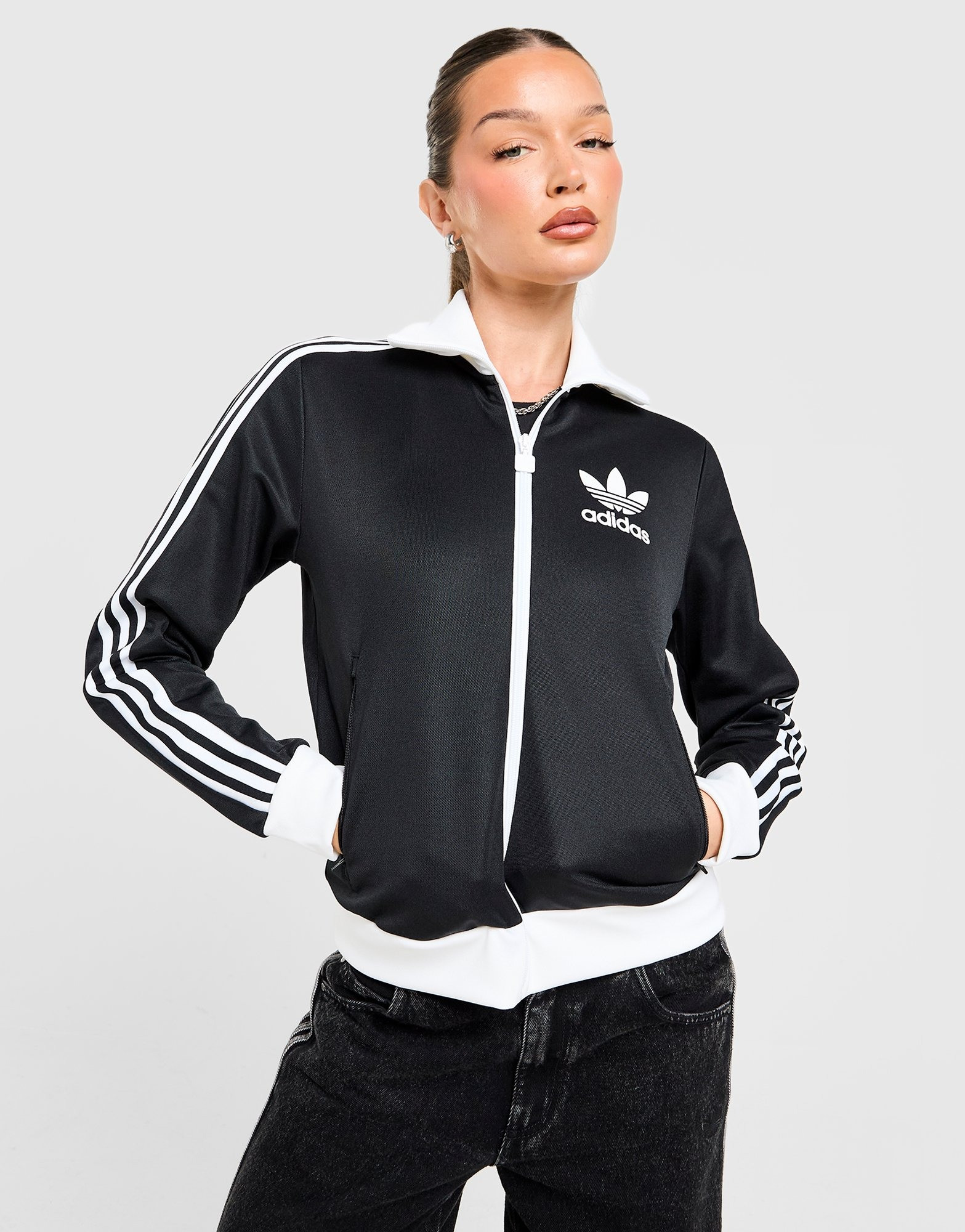 adidas Originals Classic Track Top - Black - Womens | JD Sports (UK)
