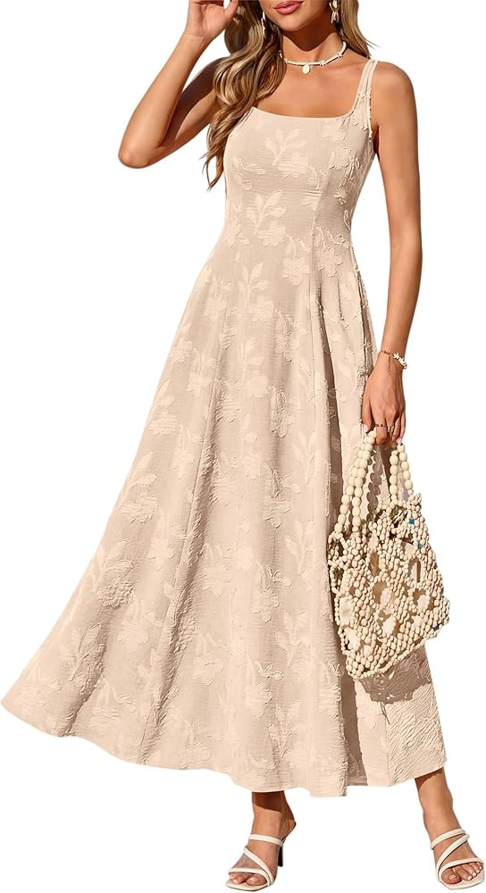 PRETTYGARDEN Womens Summer Dresses 2026 Casual Sleeveless Square Neck Formal Wedding Guest Beach ... | Amazon (US)
