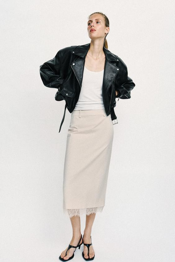 LACE MIDI SKIRT | Zara UK