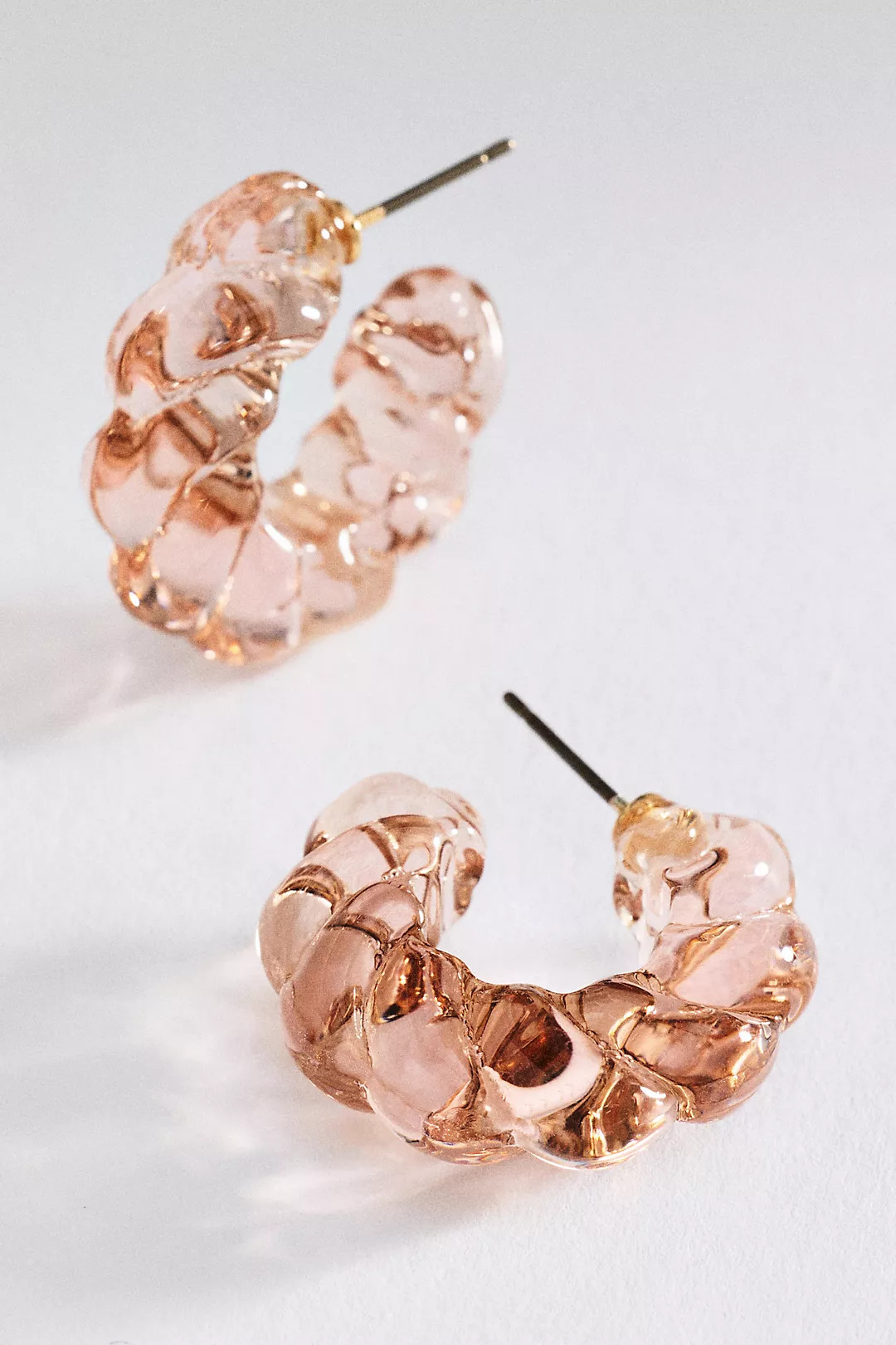 Twisted Glass Hoop Earrings | Anthropologie (US)