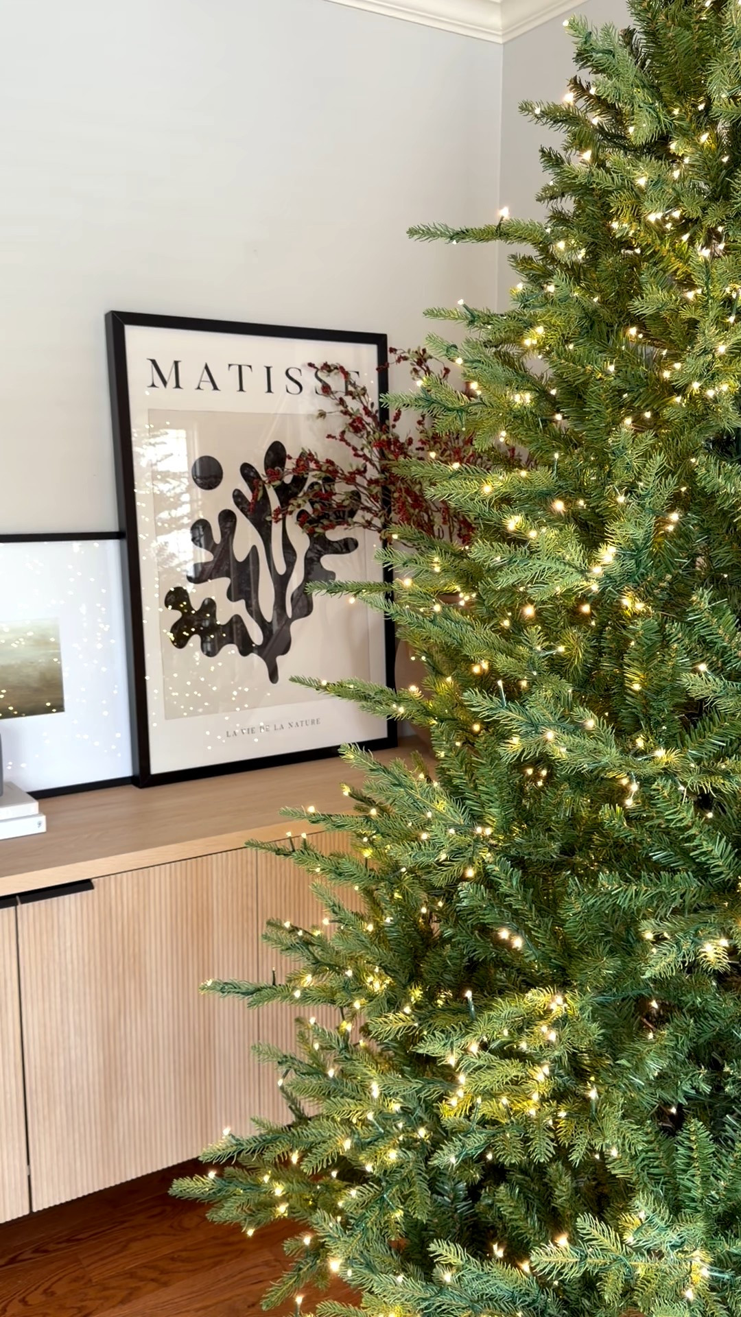 Last year we had to rearrange our whole living room to make our Christmas tree work because we had gotten the sideboard for storage after the previous Christmas. I didn’t want to have to do that so I grabbed this viral Home Depot tree. I was skeptical of the lights would be a warm enough white and I am happy to report they are to my liking! The 9 settings, including a dimmer option and timer function is so nice! It comes with a foot pedal and a remote 🙌🏻

#LTKHoliday #LTKHome #LTKSeasonal