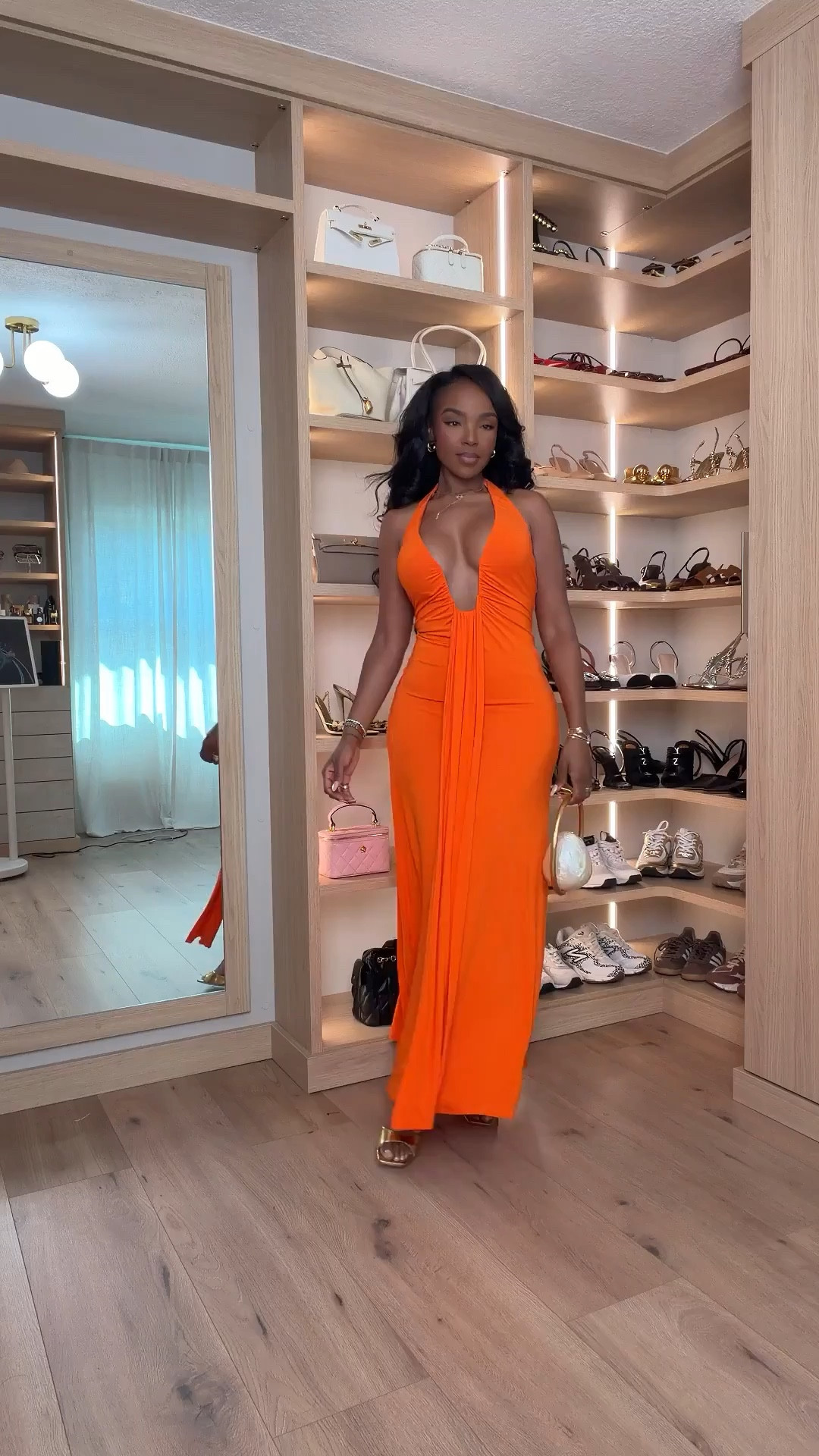 Scroll to shop this stunning statement maxi dress that instantly turns heads. The bold orange color paired with the plunging halter neckline creates an elegant, vacation-ready look that feels both dramatic and effortless while still being a piece you can style for multiple events to maximize cost per wear.

Perfect for vacation dinners, tropical getaways, summer events, destination weddings, and sunset date nights.

5'4" | 138 lbs | 34D bust | 27" waist | 40" hips

#LTKdayinmylife #LTKootd #LTKgrwm