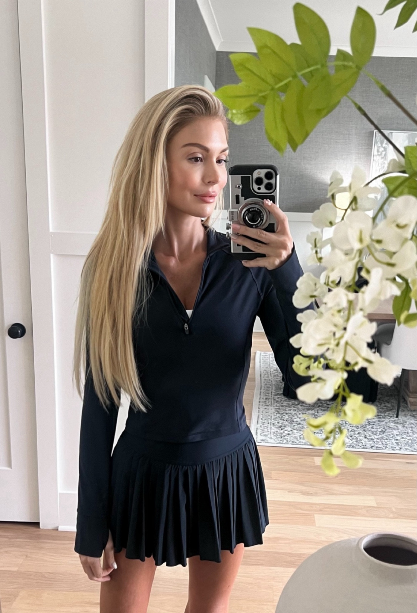 Amazon workout set 
tennis skirt set
Pleated tennis skirt - size xs 
Pullover - size xs

Navy workout set / Amazon fashion / activewear 

#LTKFindsUnder100 #LTKFindsUnder50