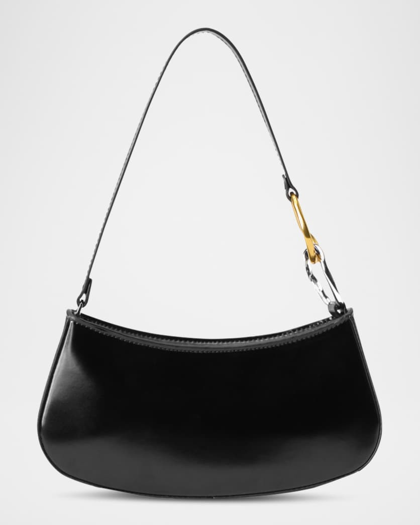 STAUD Ollie Zip Leather Shoulder Bag | Neiman Marcus