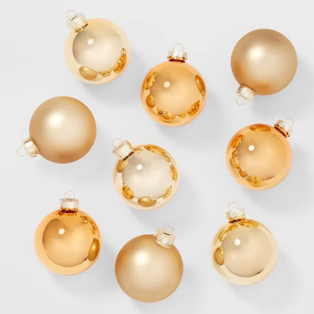 9ct Round Glass Christmas Tree Ornament Set - Wondershop™ | Target