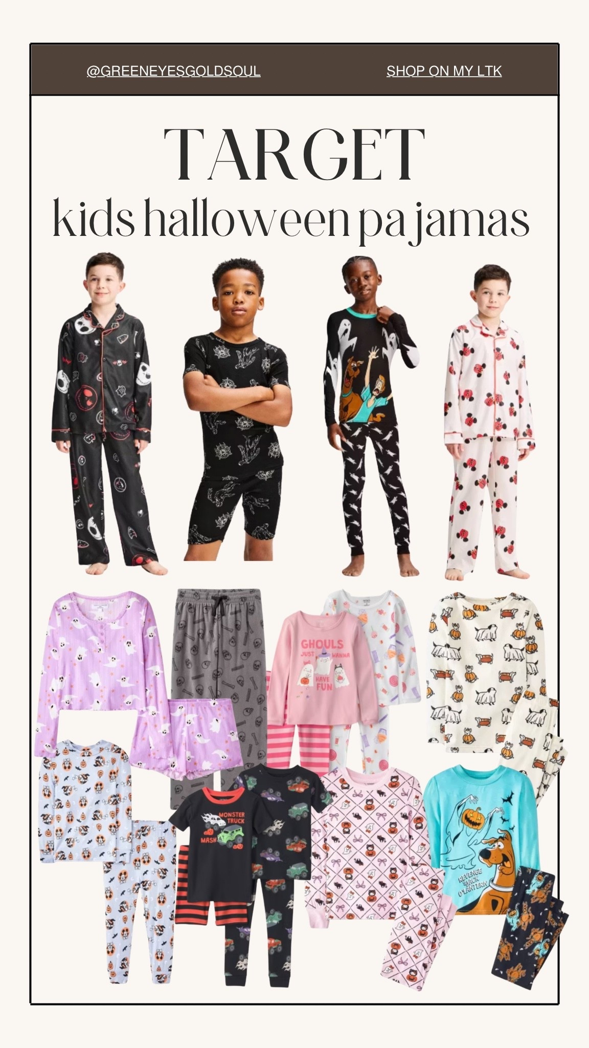 Target kids Halloween pajamas are here! 👻🎃 From ghosts and pumpkins to Scooby Doo and other fun spooky prints, there are so many cute sets for Halloween season. Perfect for Halloween movie nights, cozy mornings and getting the kids excited for October!

Target kids Halloween pajamas, kids Halloween pajamas, Target Halloween pajamas, Halloween pajamas for kids, boys Halloween pajamas, girls Halloween pajamas, toddler Halloween pajamas, Halloween pajama sets, kids spooky pajamas, ghost pajamas, pumpkin pajamas, Scooby Doo pajamas, character pajamas, matching Halloween pajamas, kids fall pajamas, Halloween sleepwear, Target kids finds, Target Halloween finds, Halloween clothes for kids

#TargetFinds #TargetKids #HalloweenPajamas #KidsHalloween #HalloweenFinds #FallFinds

#LTKSeasonal #LTKKids #LTKdayinmylife